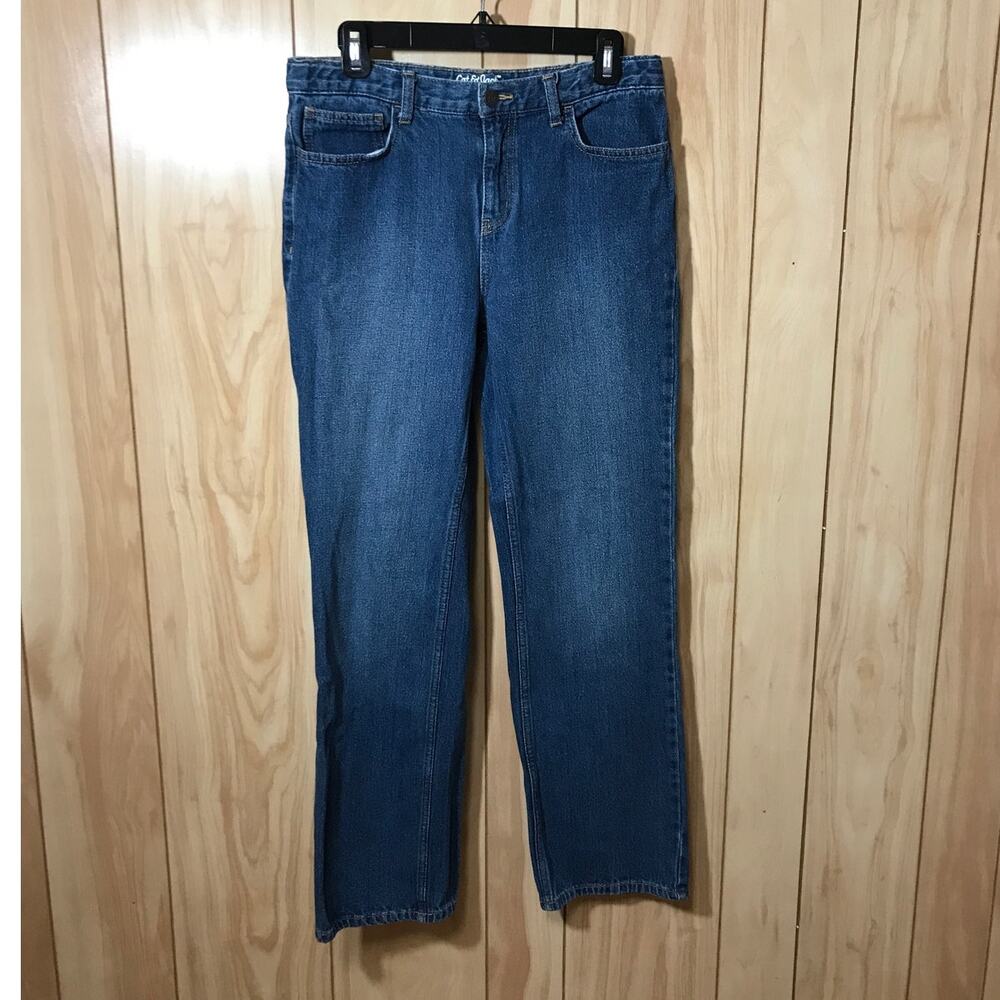 Cat & Jack Blue Dark Wash Denim 5 Pocket Style Relaxed Stright Jean 18